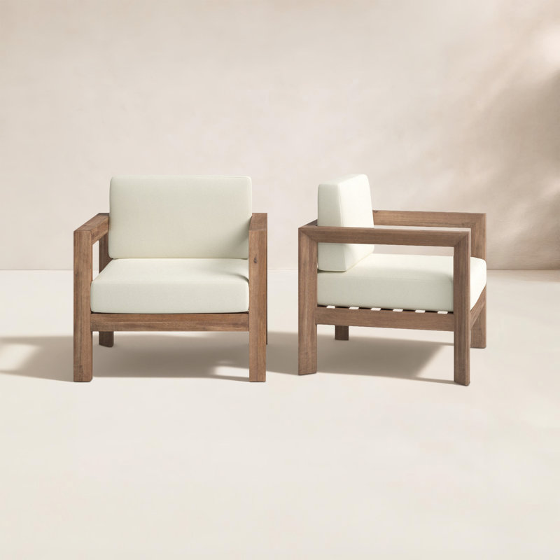 Kesia Acacia Outdoor Lounge Chair