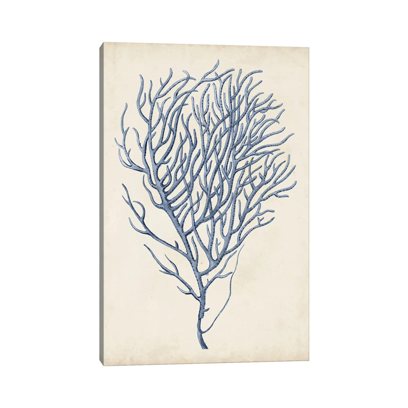 Indigo Coral VI by Vision Studio - Wrapped Canvas Painting, 20.32 cm H x 30.48 cm W