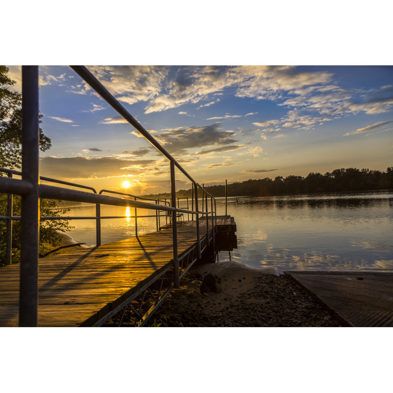 Wisconsin River Sunset by Michael Jordan - Wrapped Canvas Print, 30cm H x 46cm W