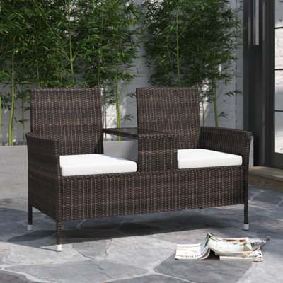 Banc tête-à-tête Bahri Rattan