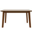 Ensemble de salle à manger rustique 5 places avec 1 table en bois massif et 4 chaises rembourrées, style pour une ambiance chaleureuse à la maison, couleur noyer, composé de formes rectangulaires, idéal pour les petits dîners.