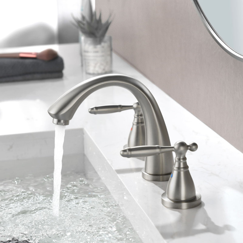 2-handle Bathroom Faucet, Brushed Nickel