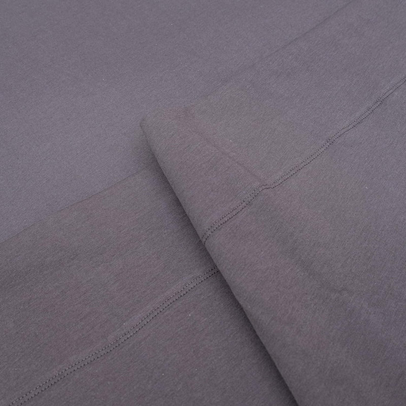 Drap-housse en coton 400 fils à densité de tissage 400, Très grand californien, Anthracite