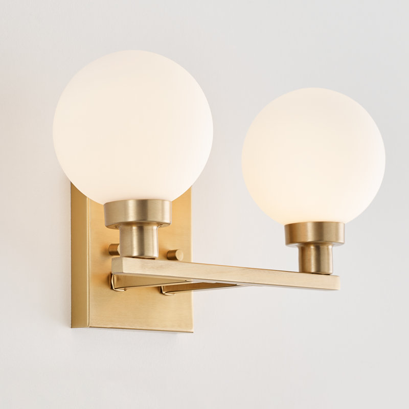 2 - Light Vanity Light, Satin Brass