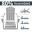 Chaise Adirondack pliable en PEHD Clitheroe-812501102
