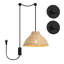 Luminaire suspendu naturel 1 lumière Yahira