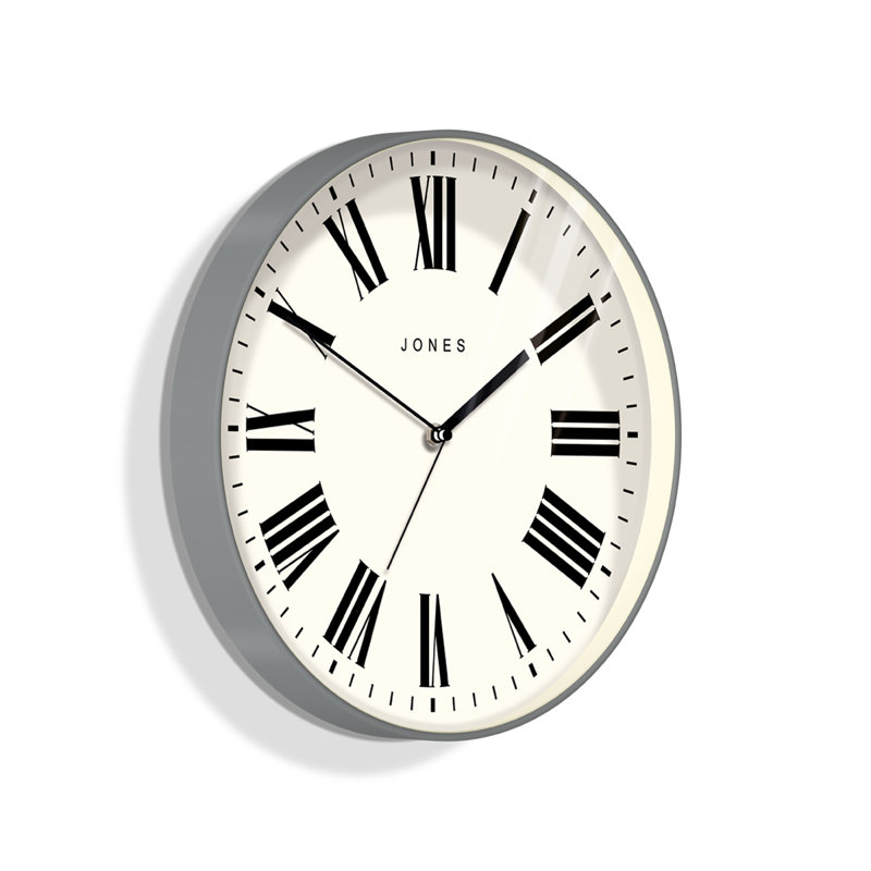 MAGAZINE (ROMAN) Acrylic Wall Clock, Grey