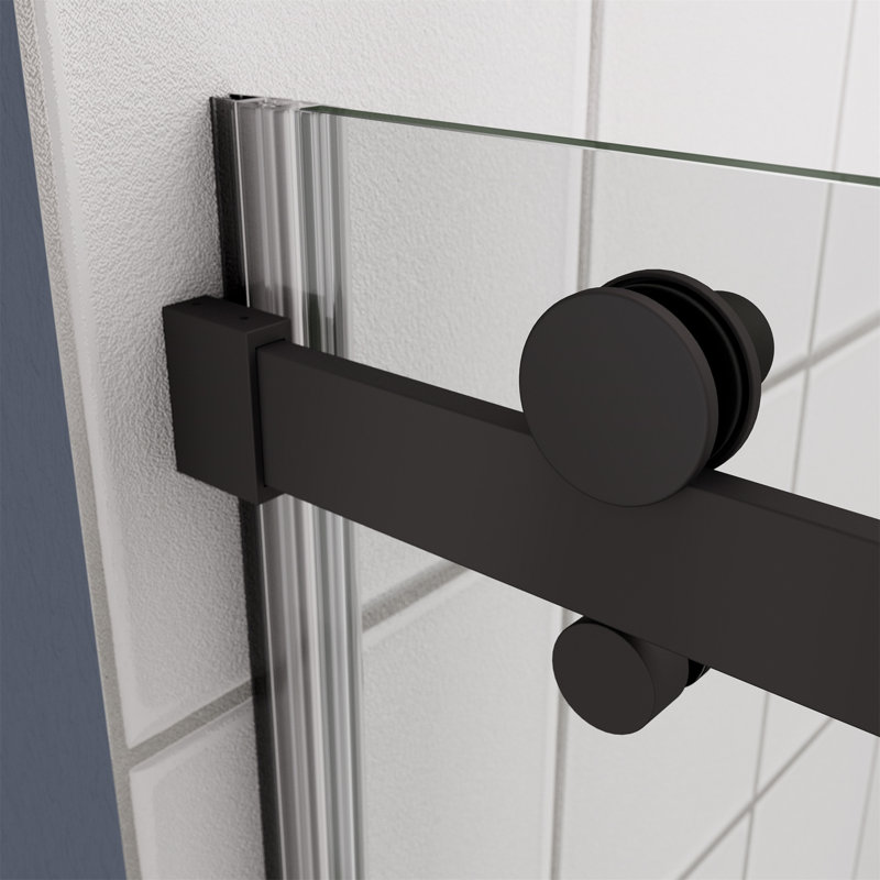 Porte de douche en verre, porte coulissante, avec verre trempé de 5/16 po