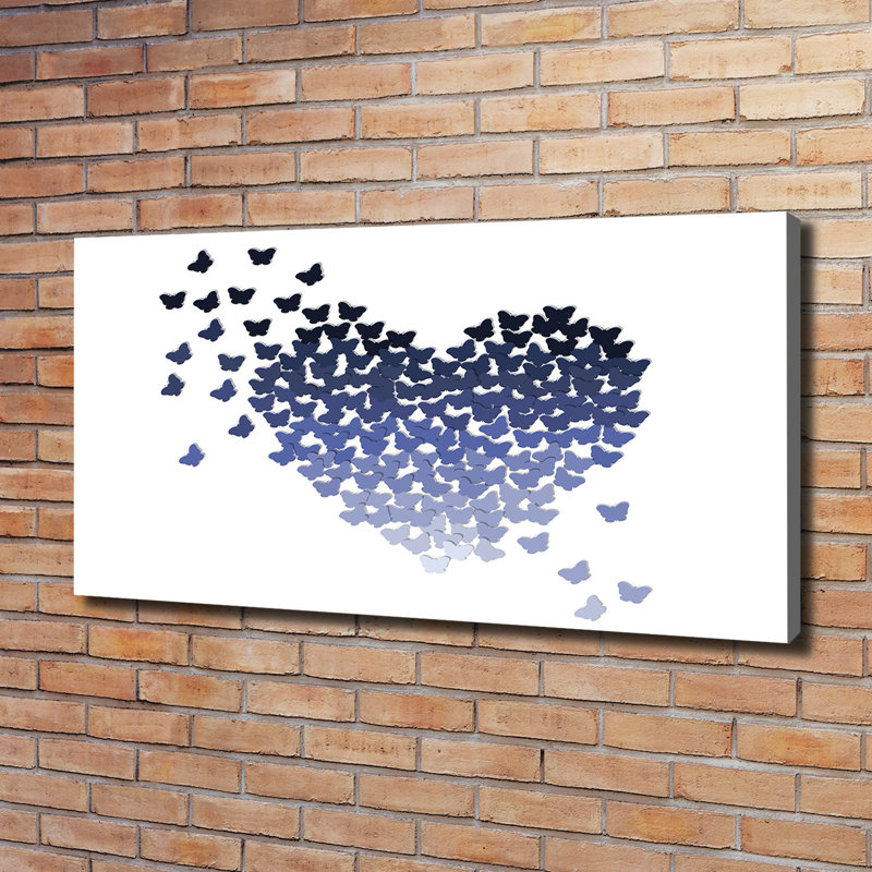 Heart From Butterflies - Wrapped Canvas Print