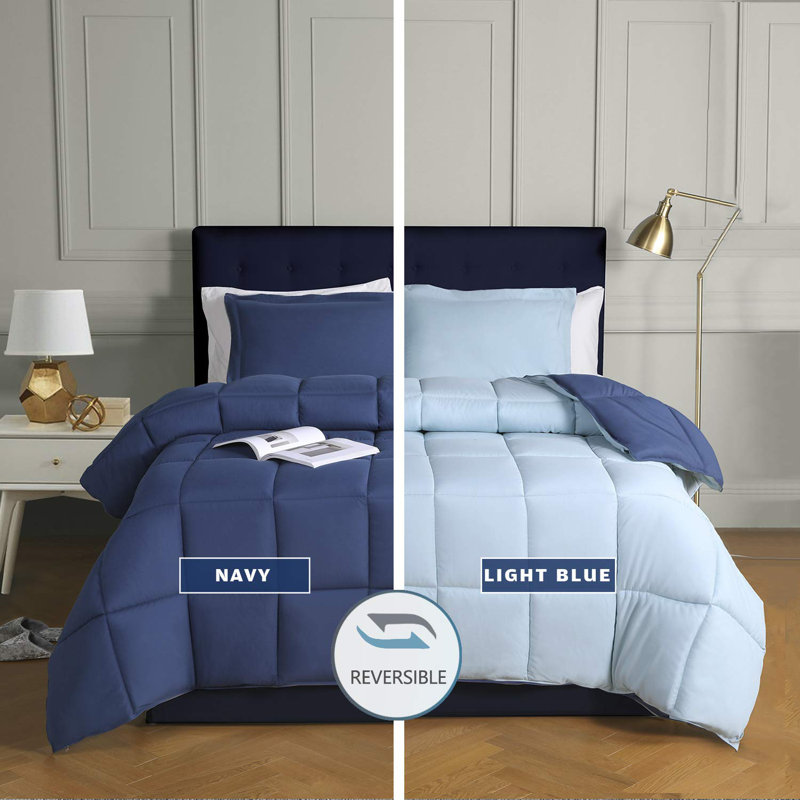 Machine Woven Sheet Set, Navy Blue