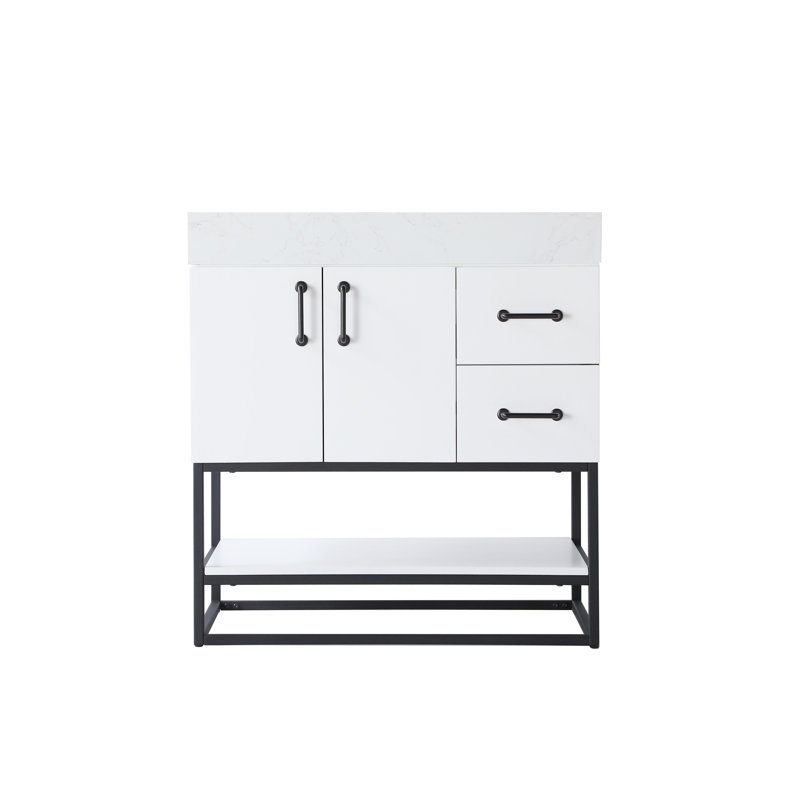 Meuble-lavabo simple 32 po, Blanc