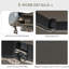 Dakota Fields 300cm W x 250cm D Polyester Grey Cover Retractable Patio Awning