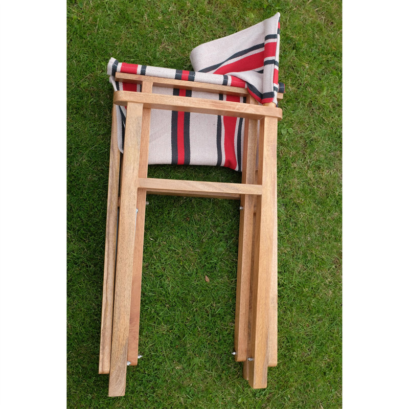 Cream Premium Director's Chair, Green/Red/Cream