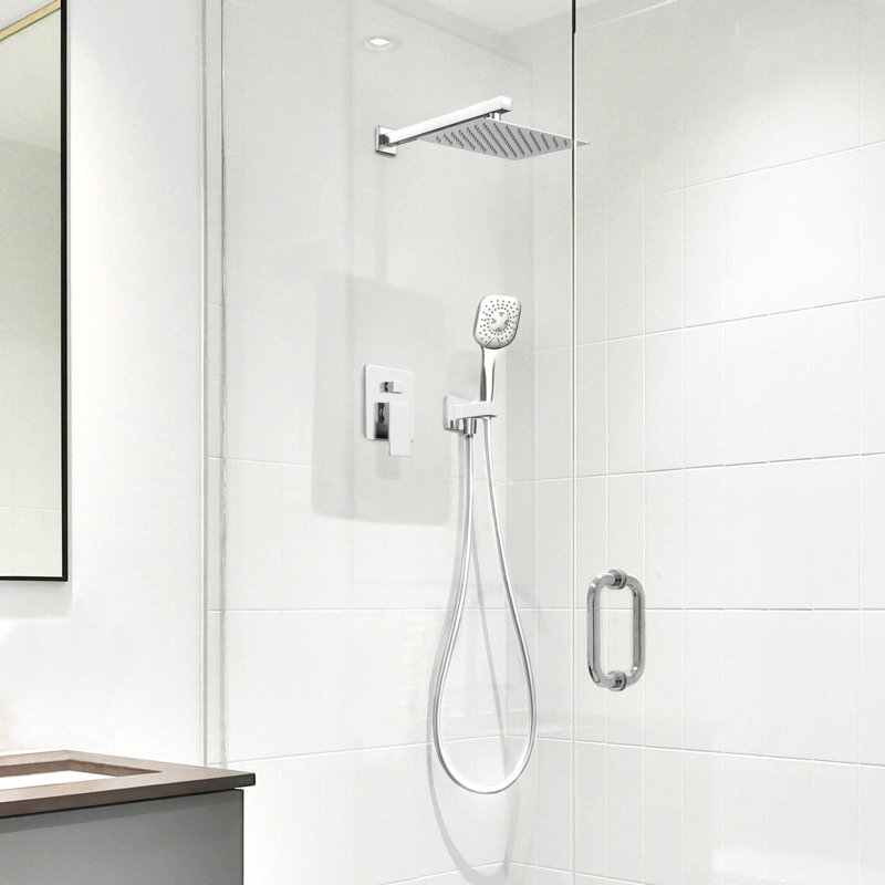 Robinet de douche avec valve brute, Chrome