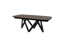 Cartesio Extendable Tables, 29.63"H x 65"L x 39.38"W, Black Statuary Marble, Matt Black