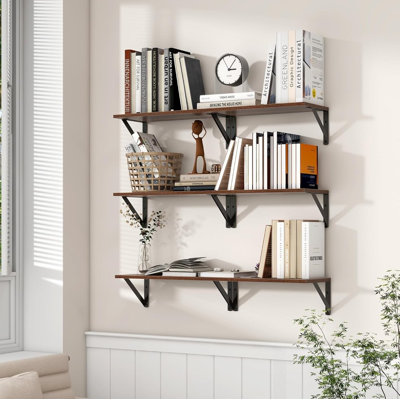 2 Piece Wood Floating Shelf