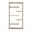 Bibliothèque noyer / jaune - 6 tablettes en bois massif pour étagère de bureau-120653859-120653858
