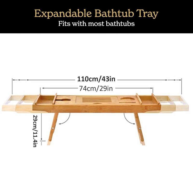 Melvalene Bamboo Bath Caddy
