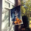Drapeau de chiot Halloween House-113107321