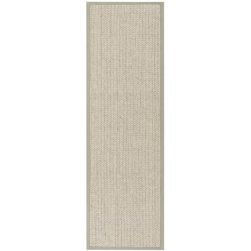 Glyndon Natural Fiber Wool & Sisal Solid Color Rug, Runner 2'6" x 8'