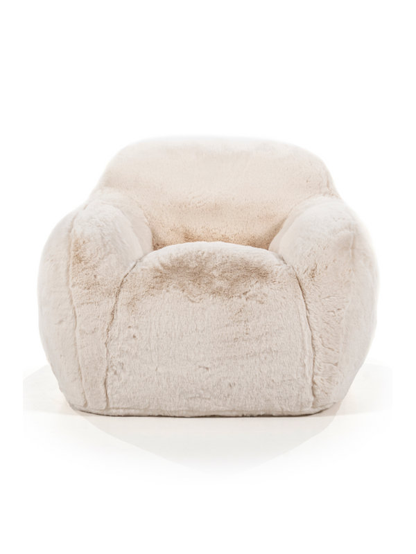 Chaise d'appoint rembourrée, Polyester beige