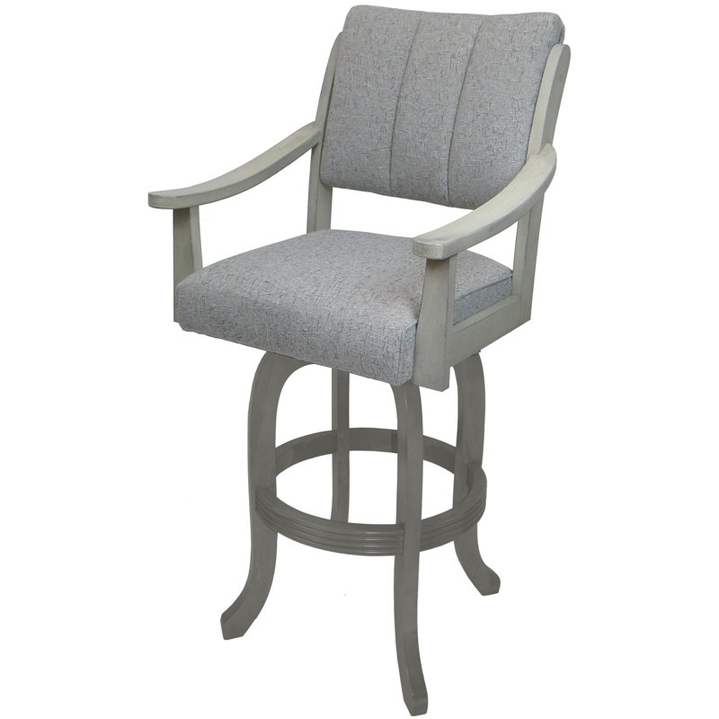 Radmilla Swivel Wood Bar Stool, Hemsath SlateSeat/ET Frame, Bar Stool (30" Seat Height)
