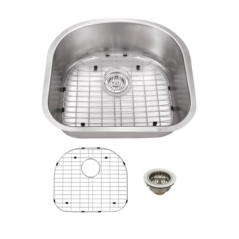 Caisson de bain l 23 po x l 21 po, évier de cuisine avec ensemble de grille et ensemble de drain