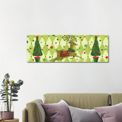 Harlequin Christmas Collection D by Viv Eisner - Wrapped Canvas Panoramic Print