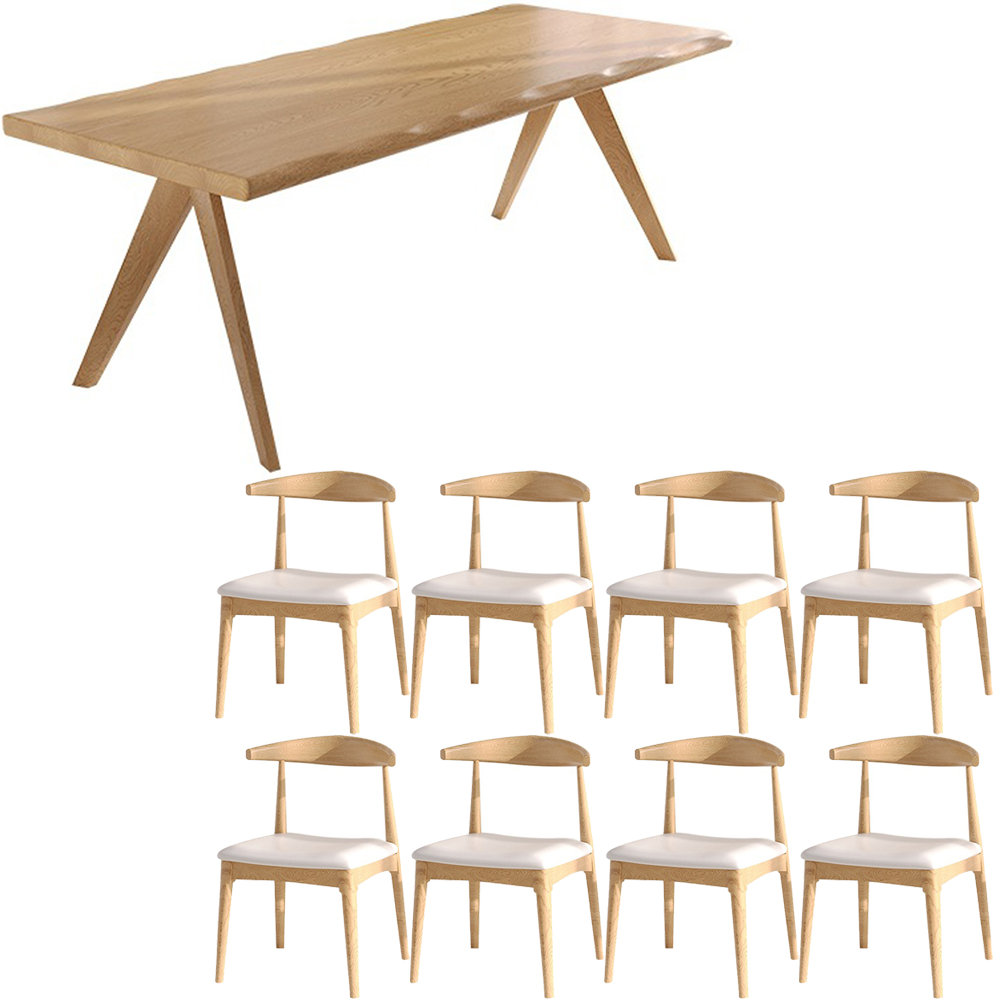 Waagy Modern simple solid wood dining table set. | Wayfair