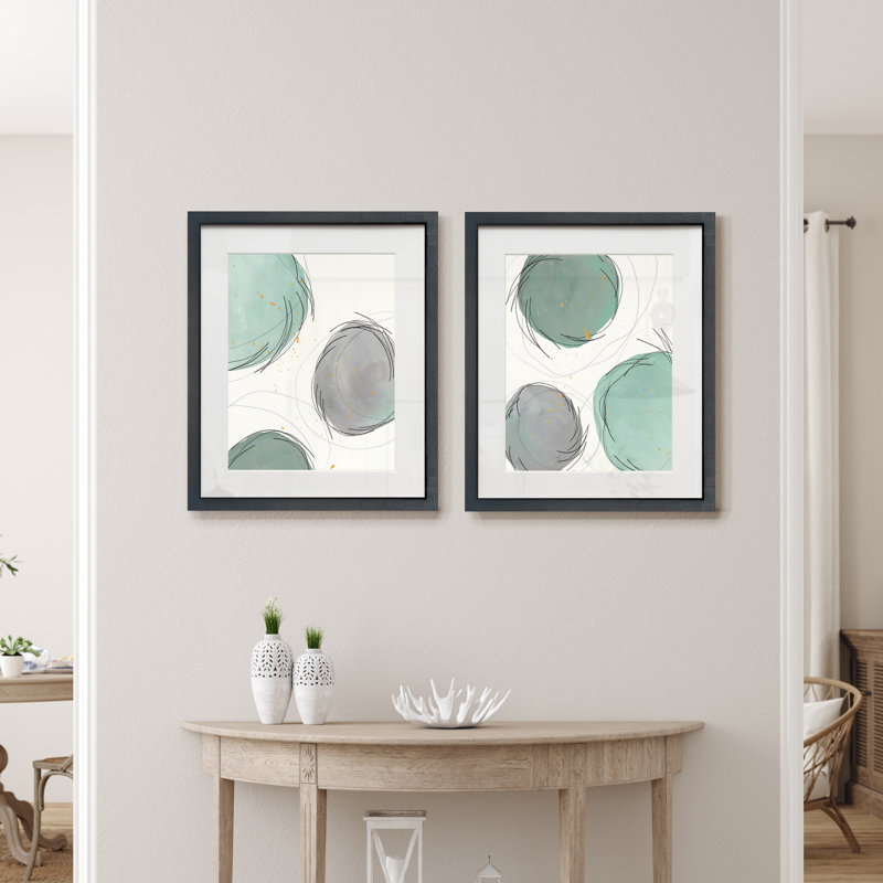 Orbits de l’ensemble I-ensemble de 2 reproductions d’art encadrées sur papier