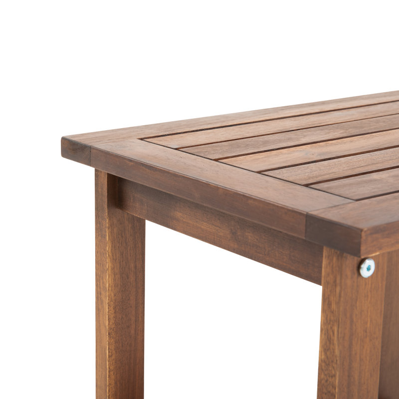 Table d'appoint d'extérieur Candrice, Walnut