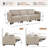 85.4" Wide 3 Seat Zero Wall Power Recliner Sofa with Adjustable Headrests,Independent Seat Controls-6857336