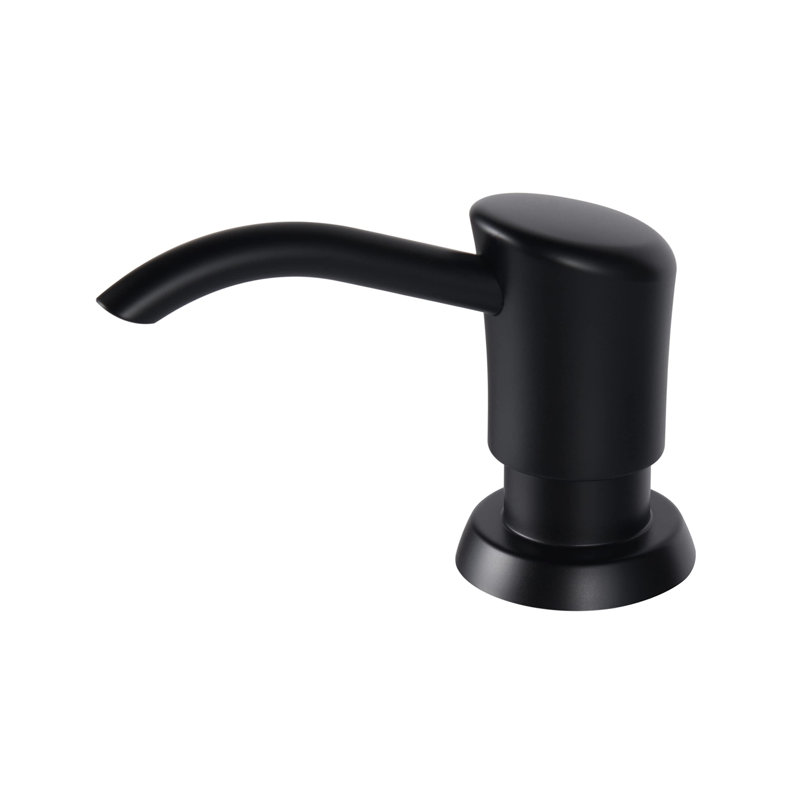 Built in Sink Soap Dispenser or Lotion Dispenser for Kitchen Sink Pump Head with 13 Ounce Soap Bottle, Matte Black