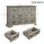 Commode 7 tiroirs au design rustique pour chambre à coucher-824596745