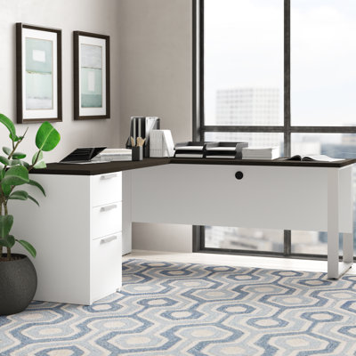 Kadian Reversible L-Shape Excutive Desk with Drawers