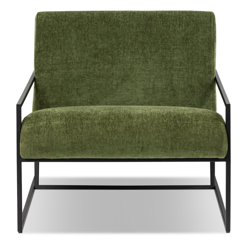 Erling Upholstered Accent Chair, Green Velvet