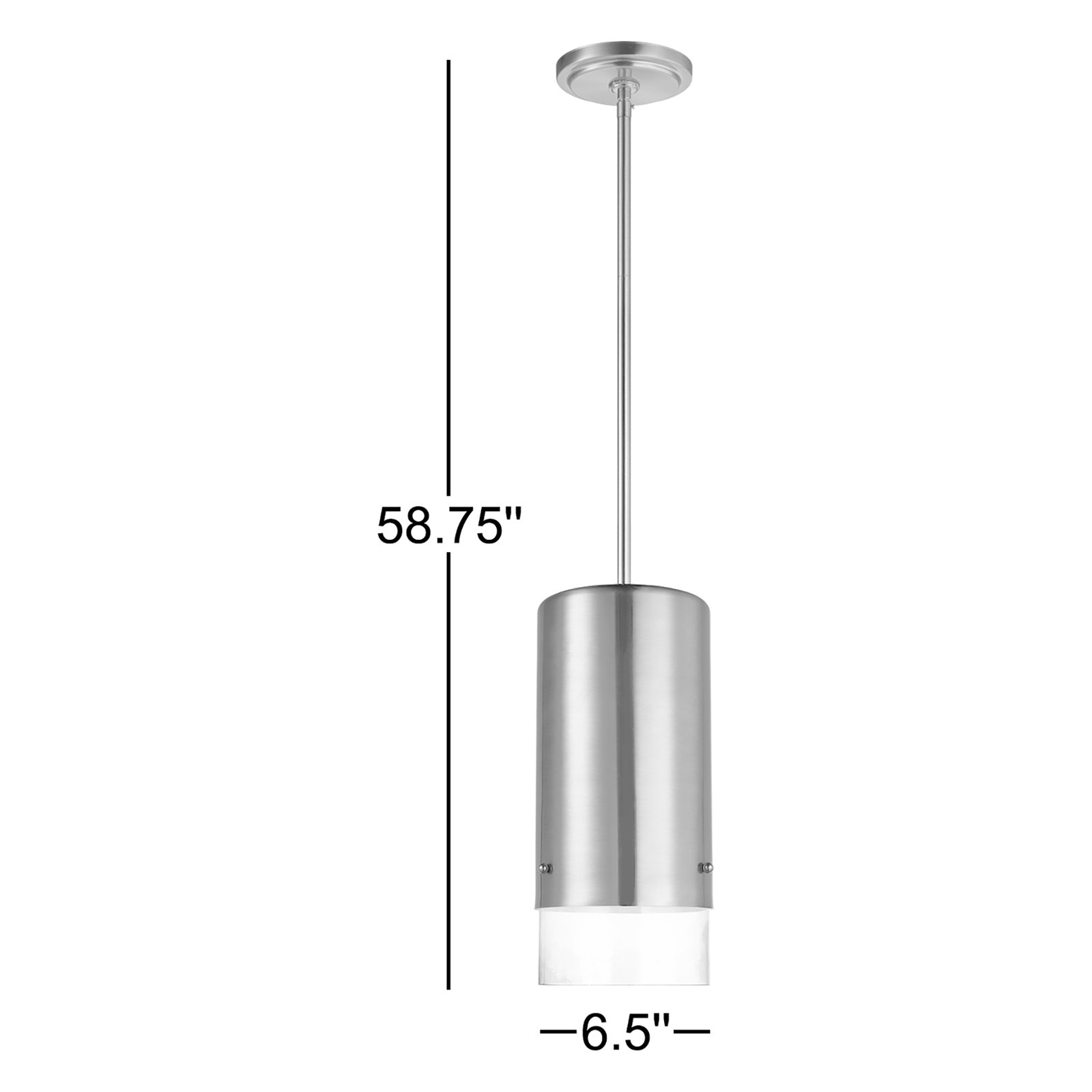 Saeger 1 - Light Single Cylinder Pendant, Black