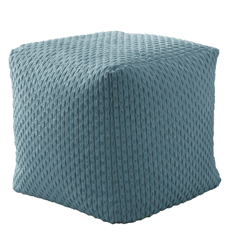 Raniah Upholstered Pouf, Blush