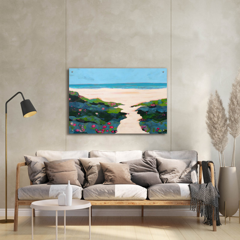 Art mural en verre acrylique épique «Smooth Coasting» par Dorothy Holmes Mohler, 36 po x 24 po, H 24 po x l 36 po