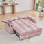 Canapé-lit convertible 3-en-1 65 "Latitude Run®, canapé-lit escamotable avec table d'appoint pivotante à 360 °, port USB, porte-gobelet, accoudoirs de rangement-983270247