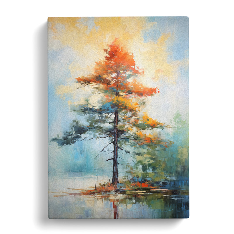 Pine Tree Impressionism - Wrapped Canvas Print, 50cm H x 35cm W x 3cm D