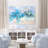 Blue Swirl Paint, Contemporary Abstract, Colorful, Blue Hues, Indigo, Teal, Cyan, Gold, Green, White, Aqua-909789343