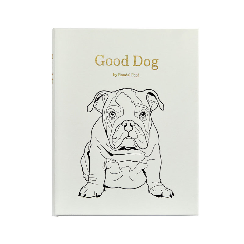 Graphic Image Good Dog Coffee Table Book, Leather, Ivory