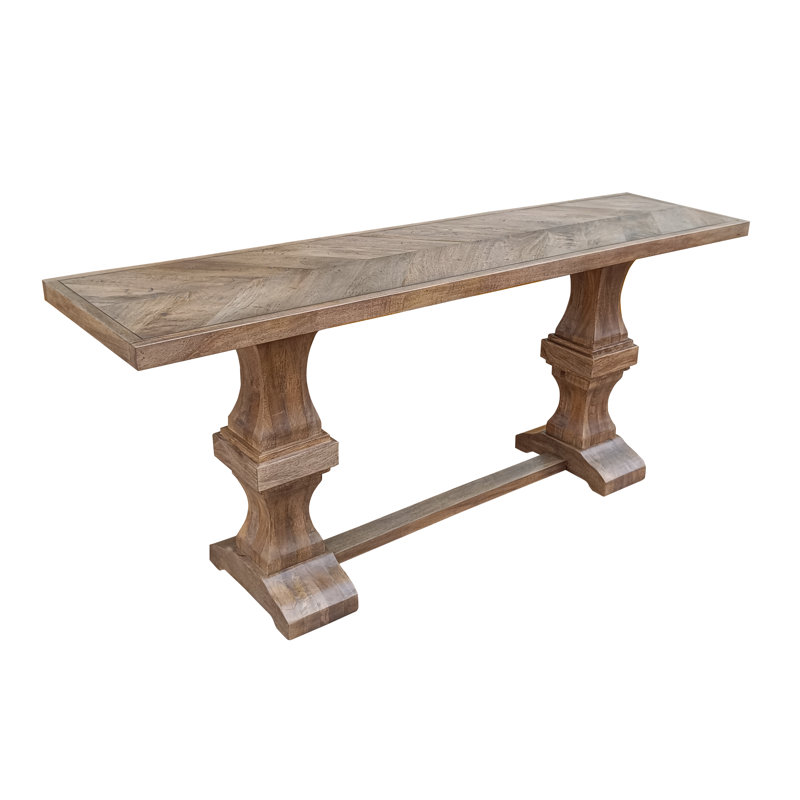 Console en bois massif Pérou, Naturel patiné vieilli