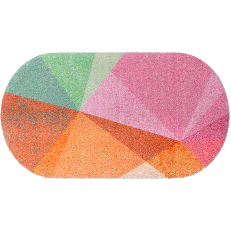 Thoran Non-Slip Doormat, Oval 50 x 90cm