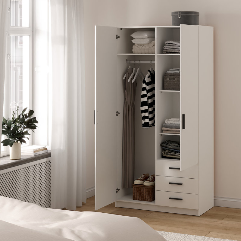 Sprint Manufactured Wood Wardrobe, White
