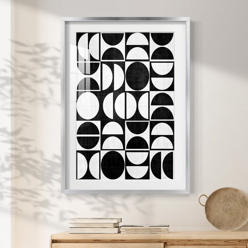 Modern Semis -Framed Print, 25.5" H x 17.5" W, Silver