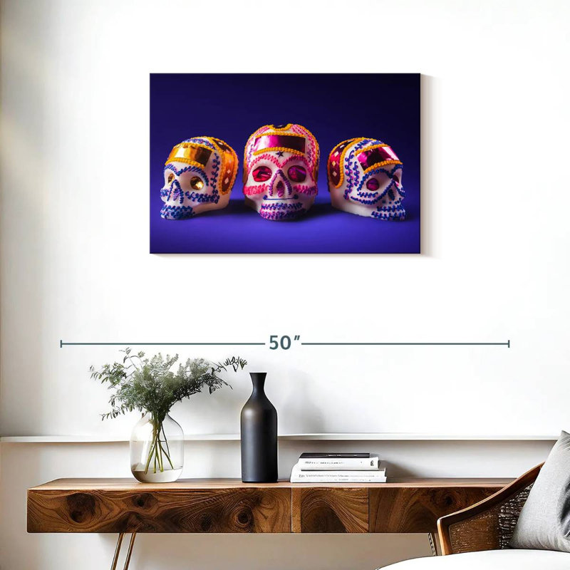 Jour des Morts, Sugar Skulls, H 20 po x l 30 po