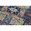 Tapis rouge et bleu noué à la main de haute qualité
