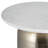 Modern Marble and Metal Neutral White and Gold Side Table - 16" x 16" x 23"
